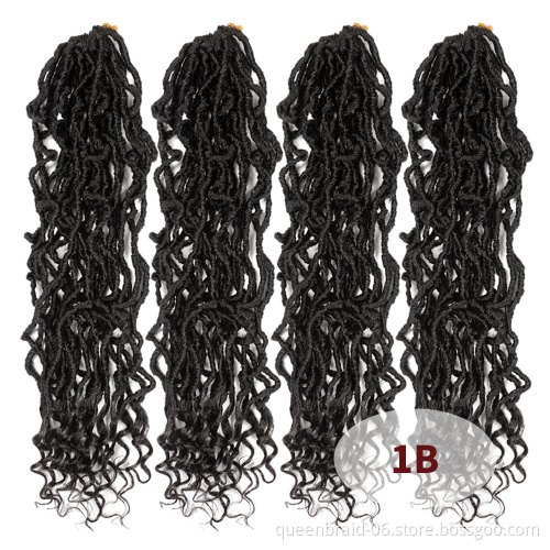Crochet Hair Goddess LOCS Braid Extension 24" Imitation Soft LOCS Crochet Fabric Curly Hair Imitation LOCS Braid